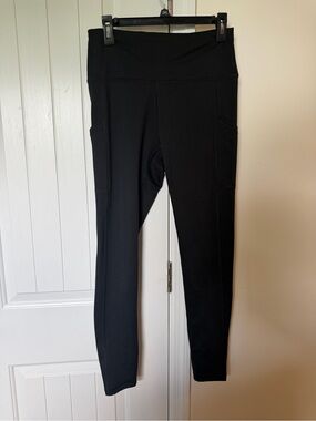 OFFLINE by Aerie Warmup High Rise Fleece Lined Pocket Leggings LG Long Black